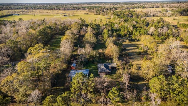 aerial view with a rural view