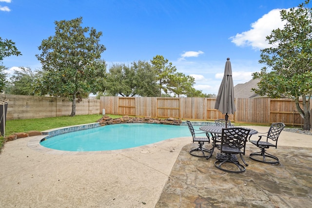 view of pool with a patio area