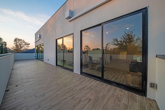 view of deck at dusk