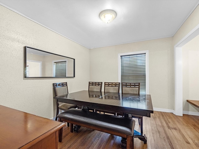 dining area featuring light hardwood / wood-style flooring