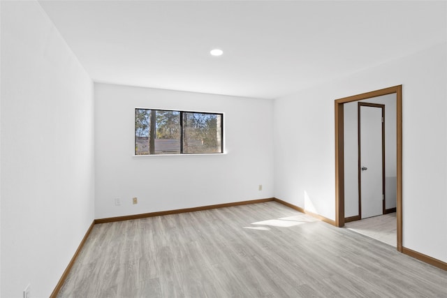 empty room featuring light hardwood / wood-style flooring