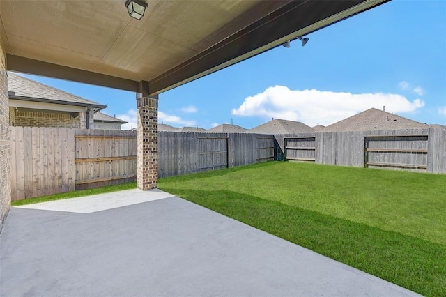 view of yard with a patio area