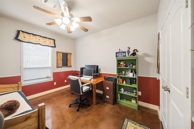 office with ceiling fan