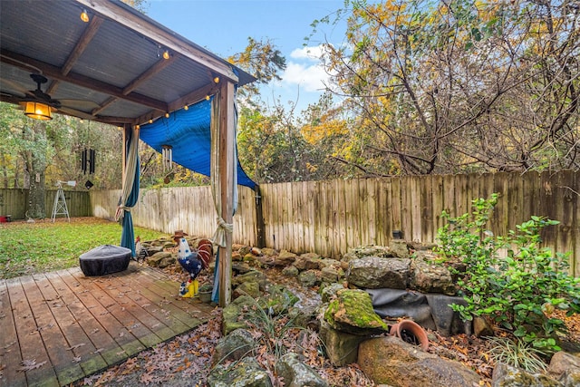 view of patio / terrace featuring a wooden deck