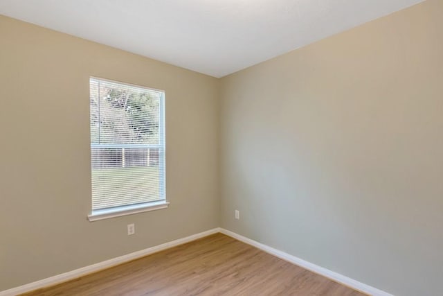 empty room featuring light wood-type flooring