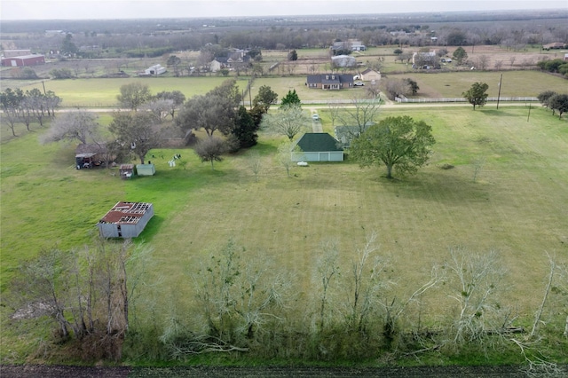 bird's eye view featuring a rural view