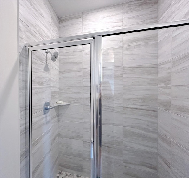 bathroom featuring walk in shower