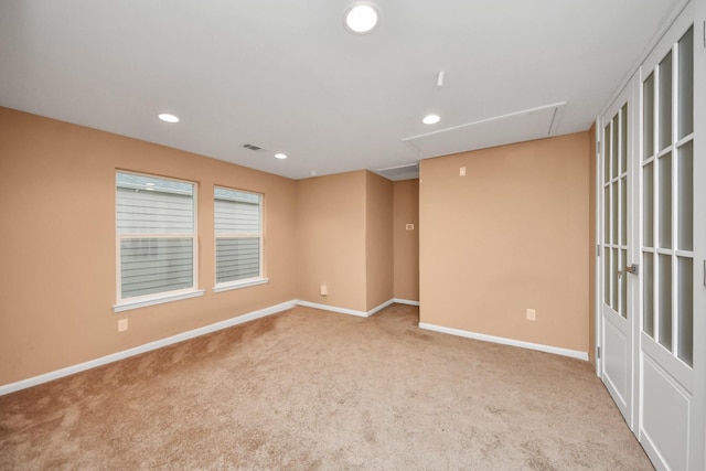 view of carpeted spare room