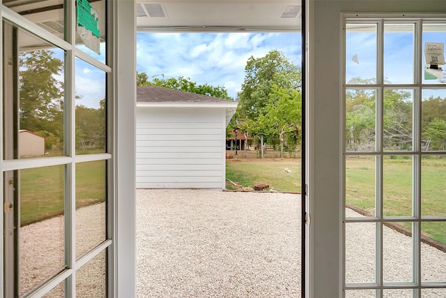 view of doorway to outside