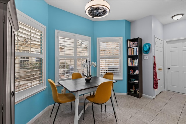 view of tiled dining area