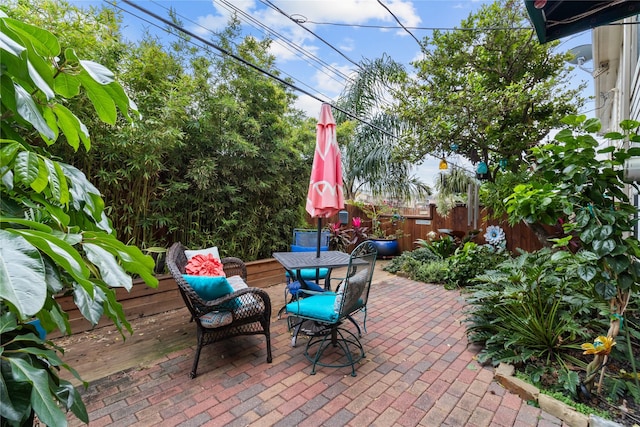 view of patio / terrace featuring a deck