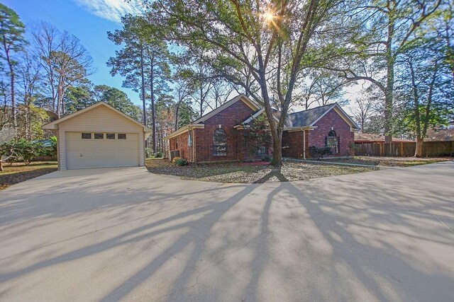 ranch-style home with a garage