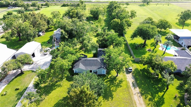 bird's eye view with a rural view