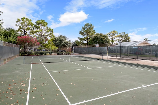 view of sport court