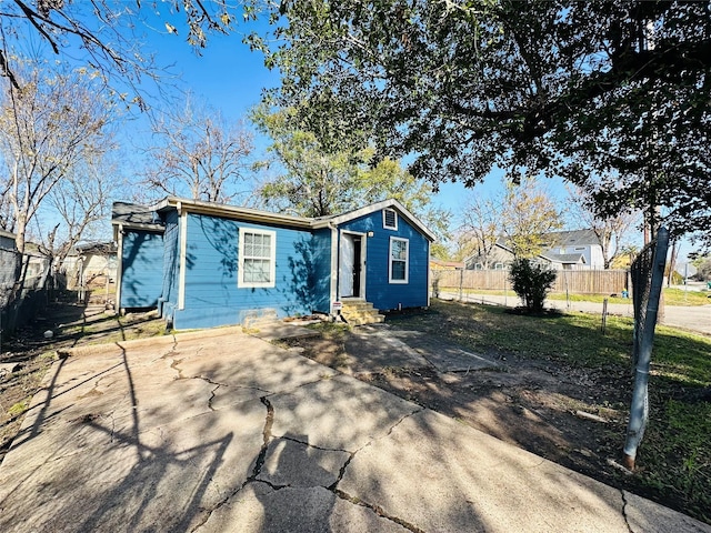 view of single story home