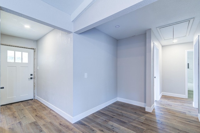 entryway featuring hardwood / wood-style flooring