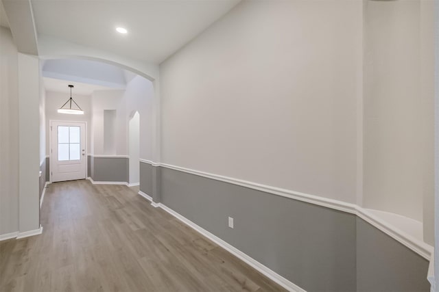 foyer featuring light hardwood / wood-style flooring