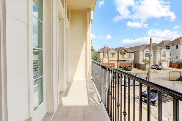 balcony with a residential view