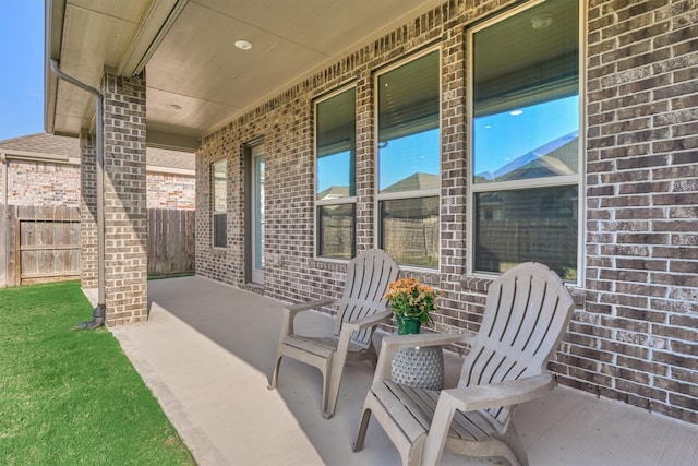 view of patio / terrace with covered porch