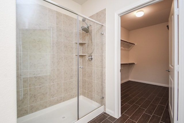 bathroom featuring walk in shower