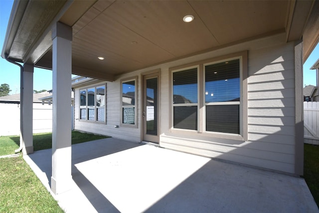 view of patio / terrace with fence