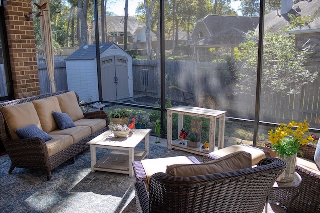 sunroom / solarium with a wealth of natural light