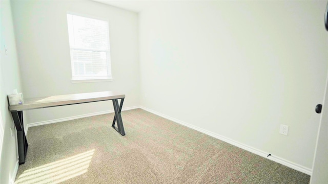 unfurnished office with carpet flooring