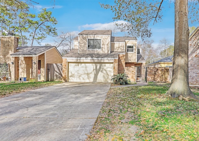 view of front of house featuring a garage