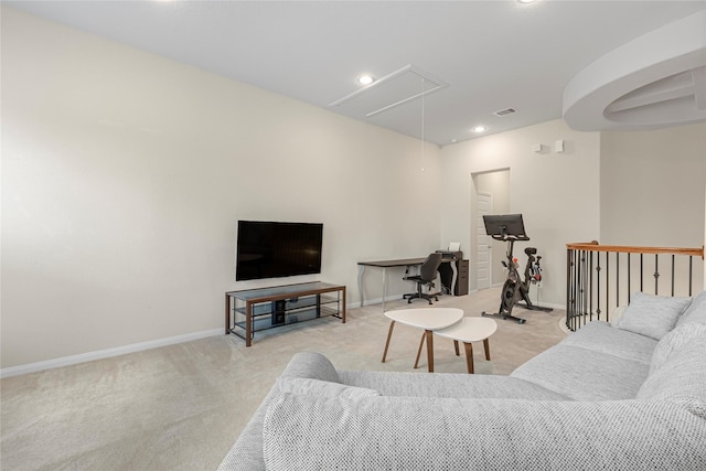 view of carpeted living room