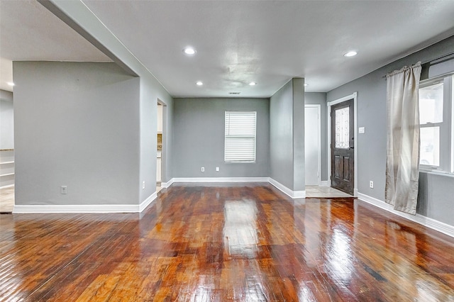 interior space featuring hardwood / wood-style flooring