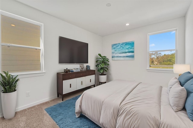 view of carpeted bedroom