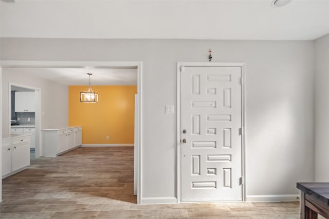 interior space featuring light hardwood / wood-style flooring