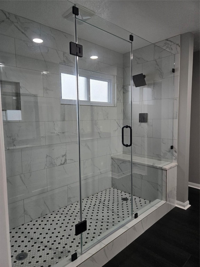 bathroom with walk in shower