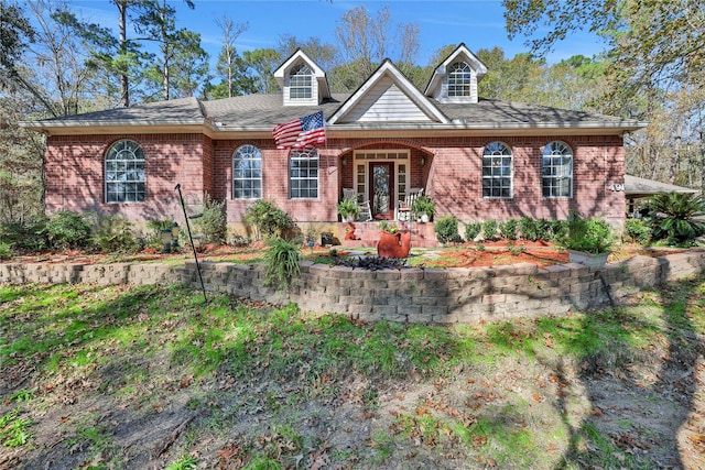 view of front of home with covered porch