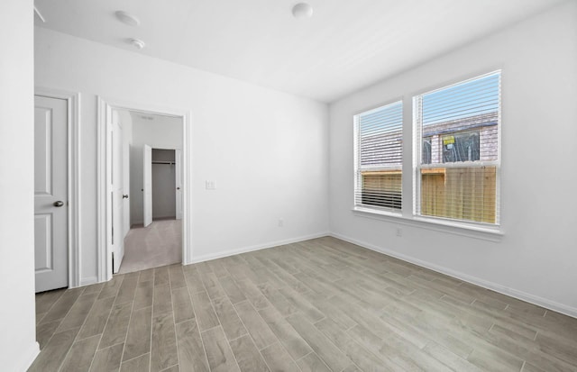 empty room featuring light wood-type flooring