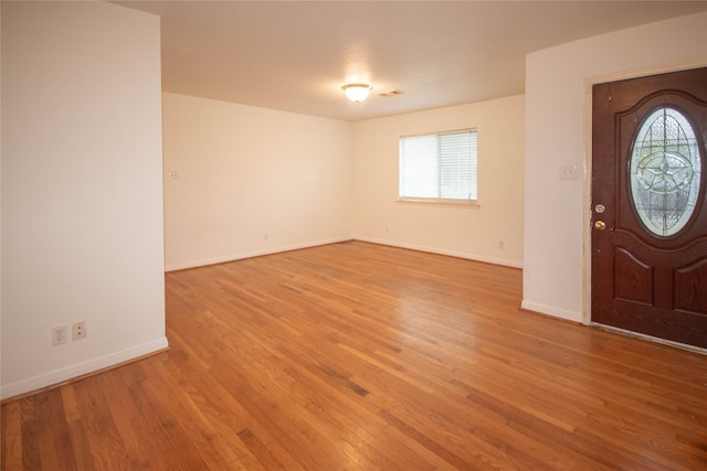 foyer featuring light wood-type flooring