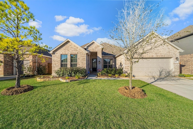 front of property featuring a garage and a front lawn