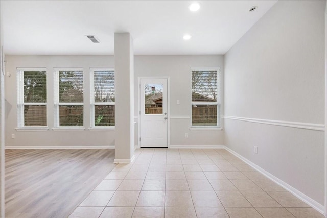 view of tiled foyer