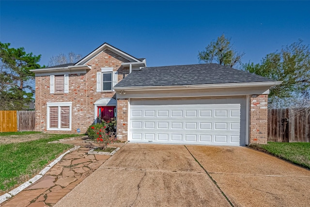 front of property with a garage and a front yard