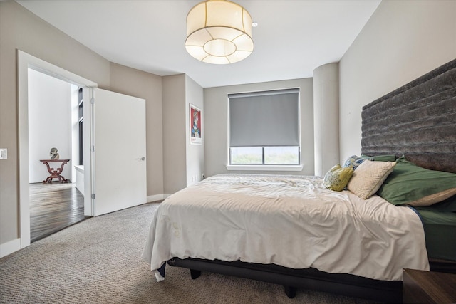 view of carpeted bedroom