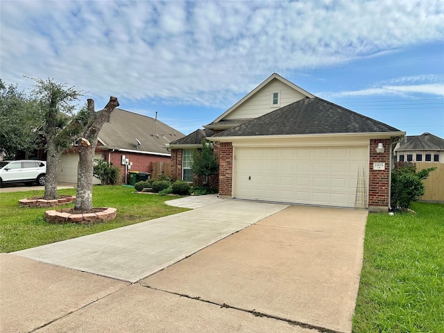 view of front of property with a front lawn