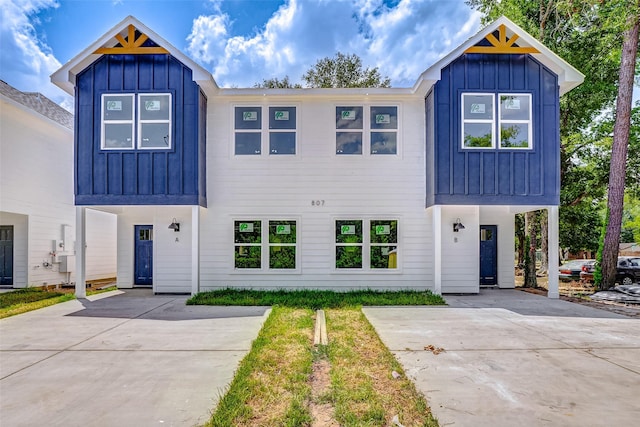 view of modern farmhouse