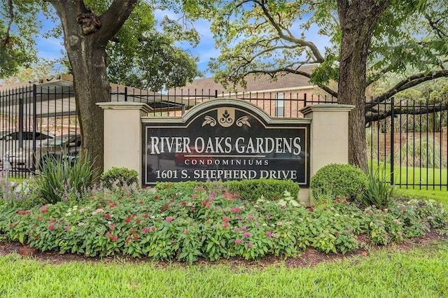 view of community sign