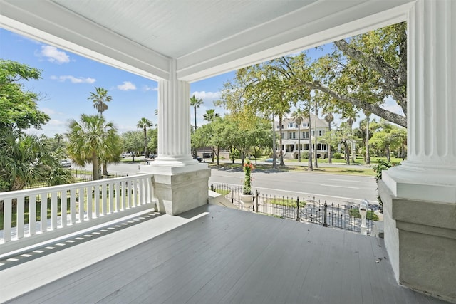 view of patio with a porch