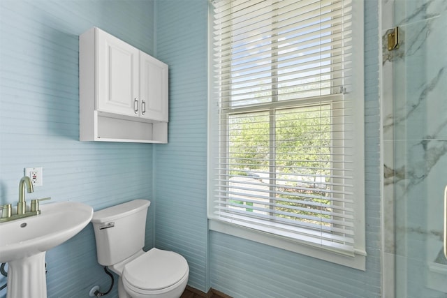 bathroom with sink and toilet