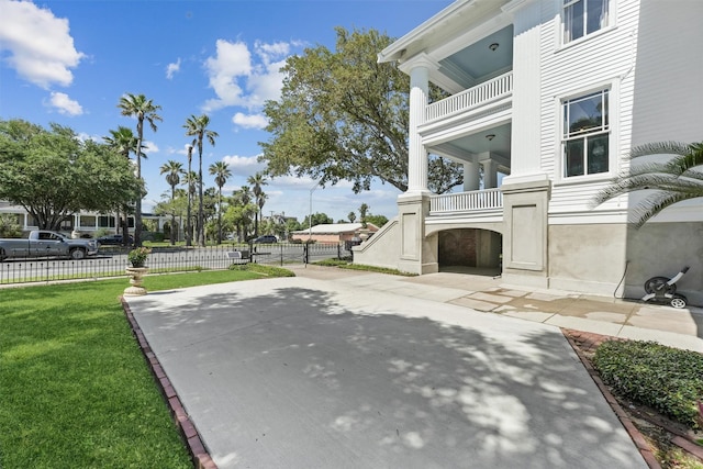 view of patio / terrace featuring a balcony