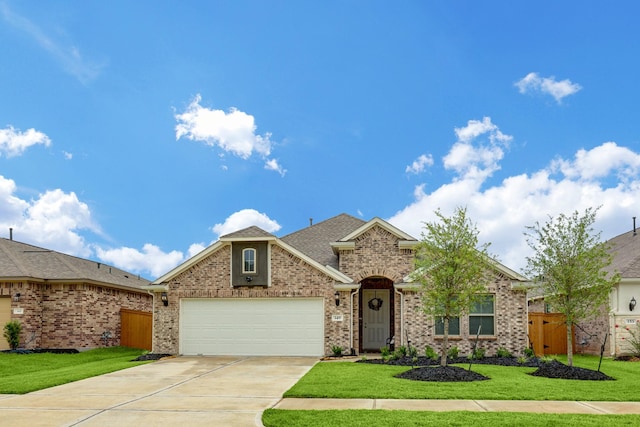 view of front of property featuring a front yard