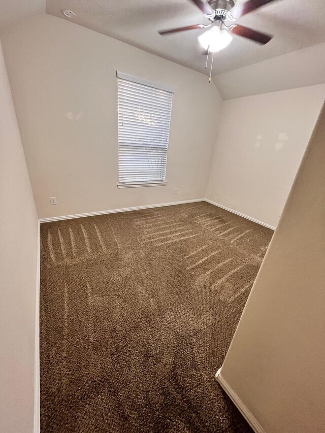 12209 Renewal Way, Houston, TX 77047 - carpeted spare room with lofted ceiling and ceiling fan