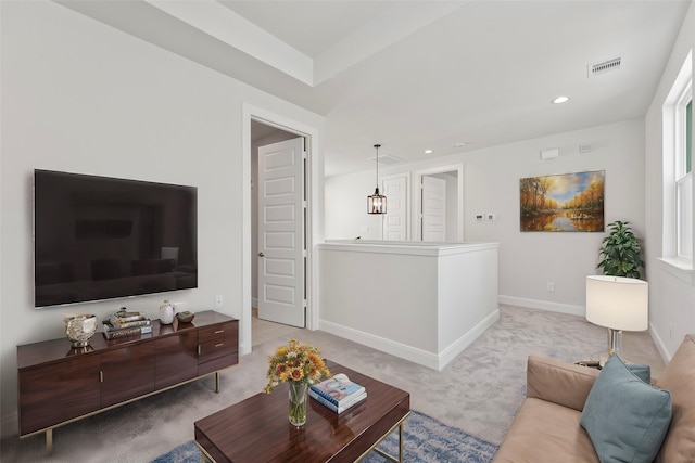 view of carpeted living room