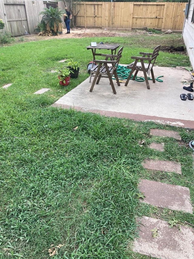 view of yard featuring a patio area